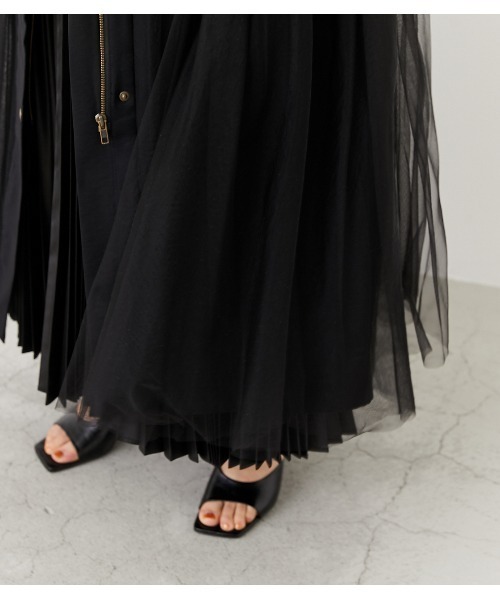 rienda（リエンダ）の「チュールモッズコート（モッズコート・レディース・ブラック/カーキ/ライトベージュ・FREE）」の10枚目の写真