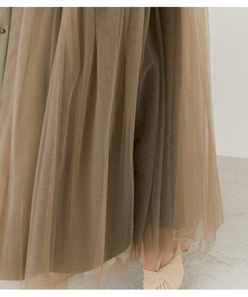 rienda（リエンダ）の「チュールモッズコート（モッズコート・レディース・ブラック/カーキ/ライトベージュ・FREE）」の11枚目の写真