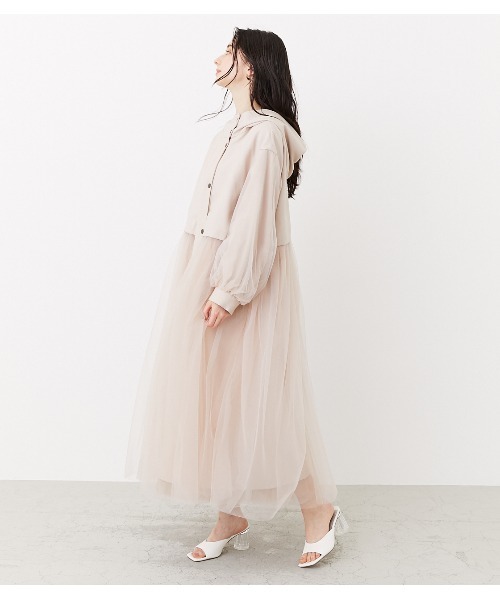 rienda（リエンダ）の「チュールモッズコート（モッズコート・レディース・ブラック/カーキ/ライトベージュ・FREE）」の8枚目の写真