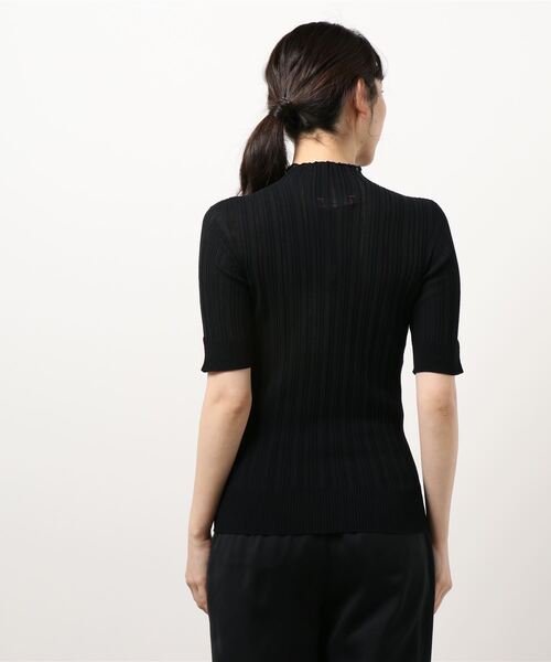 【美品】  unfil / アンフィル | メリノウールリブニットタートル ニット セーター | 1 | ブラック | レディース 美品】 unfil / アンフィル | メリノウールリブニットタートル