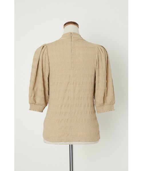 SLY（スライ）の「PUFF SLEEVE LACE TOPS/パフスリーブレーストップス（Tシャツ/カットソー・レディース・ベージュ/ブラック/グリーン/ライトパープル・FREE）」の8枚目の写真