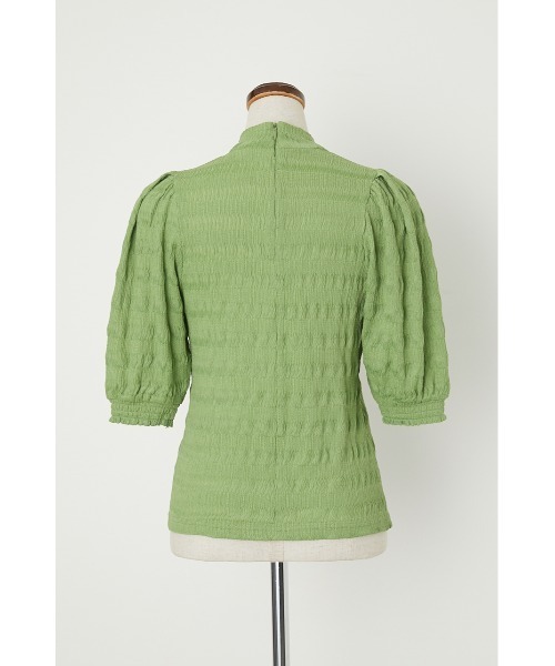 SLY（スライ）の「PUFF SLEEVE LACE TOPS/パフスリーブレーストップス（Tシャツ/カットソー・レディース・ベージュ/ブラック/グリーン/ライトパープル・FREE）」の5枚目の写真