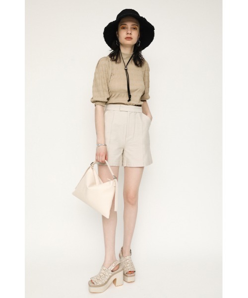 SLY（スライ）の「PUFF SLEEVE LACE TOPS/パフスリーブレーストップス（Tシャツ/カットソー・レディース・ベージュ/ブラック/グリーン/ライトパープル・FREE）」の15枚目の写真