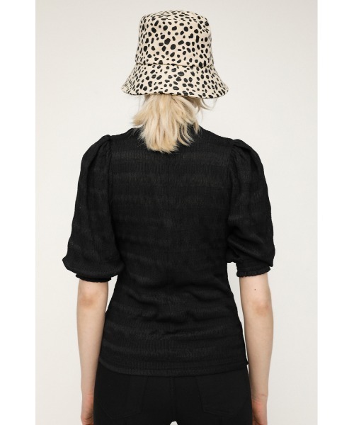 SLY（スライ）の「PUFF SLEEVE LACE TOPS/パフスリーブレーストップス（Tシャツ/カットソー・レディース・ベージュ/ブラック/グリーン/ライトパープル・FREE）」の13枚目の写真