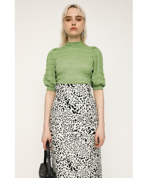 SLY（スライ）の「PUFF SLEEVE LACE TOPS/パフスリーブレーストップス（Tシャツ/カットソー・レディース・ベージュ/ブラック/グリーン/ライトパープル・FREE）」の19枚目の写真