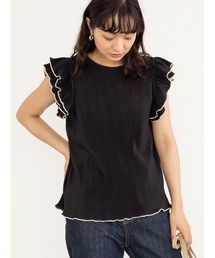 ・ELENCARE DUE プリーツ×ラッフルブラウス＊