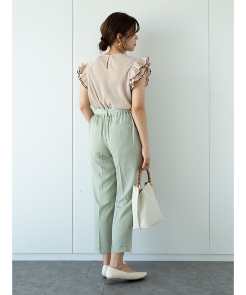 ELENCARE DUE（エレンカーレデュエ）の「・ELENCARE DUE プリーツ×ラッフルブラウス＊（シャツ/ブラウス・レディース・アイボリー/ブラック/グレイッシュベージュ/ライトグリーン・FREE）」の19枚目の写真