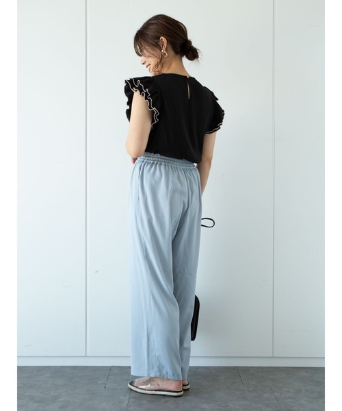 ELENCARE DUE（エレンカーレデュエ）の「・ELENCARE DUE プリーツ×ラッフルブラウス＊（シャツ/ブラウス・レディース・アイボリー/ブラック/グレイッシュベージュ/ライトグリーン・FREE）」の20枚目の写真