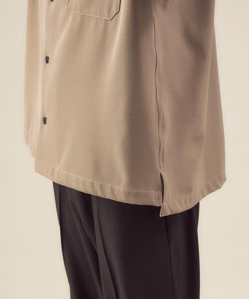 green label relaxing（グリーンレーベルリラクシング）の「OLT【 WEB限定 】[ GLR/ -or ] オーバー サイズ CPO 半袖 シャツ ユニセックス セットアップ可能（シャツ/ブラウス・メンズ・ライトブルー/ベージュ/ダークグレー・L/S/M）」の14枚目の写真