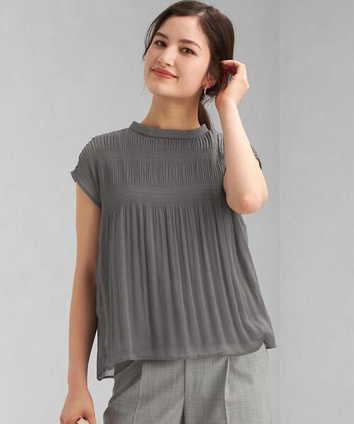 green label relaxing（グリーンレーベルリラクシング）の「CS SC マジョリカ スタンド ネック プルオーバー カットソー（Tシャツ/カットソー・レディース・ライトピンク/ダークグレー/ナチュラル・FREE）」の2枚目の写真