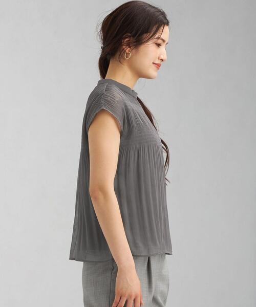 green label relaxing（グリーンレーベルリラクシング）の「CS SC マジョリカ スタンド ネック プルオーバー カットソー（Tシャツ/カットソー・レディース・ライトピンク/ダークグレー/ナチュラル・FREE）」の12枚目の写真