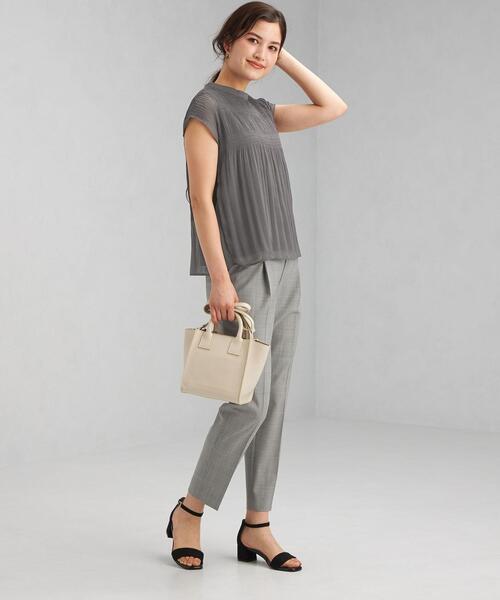 green label relaxing（グリーンレーベルリラクシング）の「CS SC マジョリカ スタンド ネック プルオーバー カットソー（Tシャツ/カットソー・レディース・ライトピンク/ダークグレー/ナチュラル・FREE）」の9枚目の写真