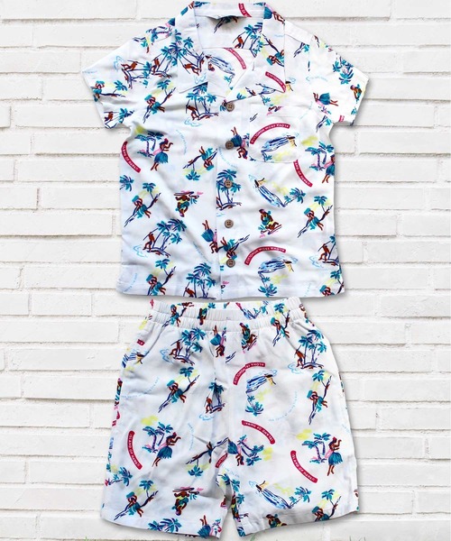 THE CASUAL（カジュアル）の「総柄レーヨンアロハシャツ ショートパンツ セットアップ キッズ（シャツ/ブラウス・キッズ・I/G/K/B/L/A/H/E/F/D/C/J・150cm/110cm/120cm/140cm/160cm/130cm）」の21枚目の写真