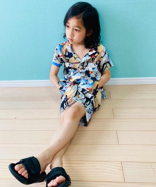 シュウNIKE アロハシャツ・ショートパンツ セットアップ　美品　Mサイズ NIKEのパンツを使った「アロハシャツ」の人気ファッション