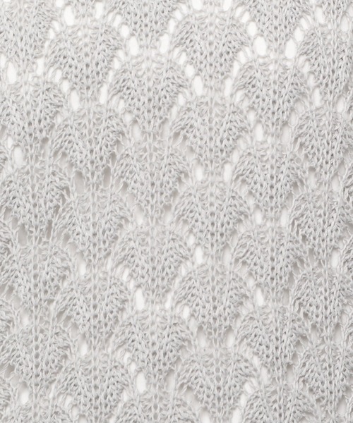 studio CLIP（スタディオクリップ）の「5ゲージ透かし編みSETベスト（ベスト・レディース・オフホワイト/グレー/ライトグレー/ブルー/オレンジ/カーキ・FREE）」の11枚目の写真