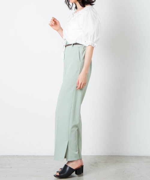 WEGO(ウィゴー)の「WEGO/フロントシャーリングフリルブラウス(シャツ/ブラウス・レディース・ブラック/レッド系その他2/ホワイト・FREE)」の8枚目の写真