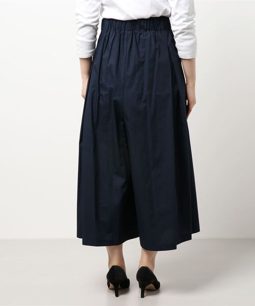 Q（キュー）の「フレアタックパンツ（その他パンツ・レディース・ネイビー/ベージュ・MEDIUM）」の4枚目の写真