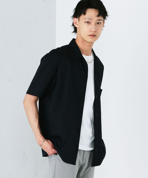 EDWIN（エドウィン）の「F.L.E 超軽量 半袖シャツ（シャツ/ブラウス・メンズ・チャコールグレー/ブラック・MEDIUM/LARGE/X-LARGE）」の15枚目の写真