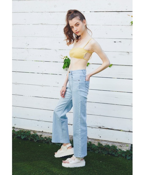 ALEXIA STAM（アリシアスタン）の「【ViVi 10月号掲載】Center Press Denim Pants/センタープレスデニムパンツ（デニムパンツ・レディース・ブルー/ホワイト/ブラック系その他・XS/M/S）」の14枚目の写真