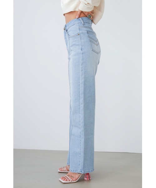ALEXIA STAM（アリシアスタン）の「【ViVi 10月号掲載】Center Press Denim Pants/センタープレスデニムパンツ（デニムパンツ・レディース・ブルー/ホワイト/ブラック系その他・XS/M/S）」の18枚目の写真