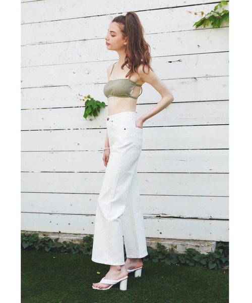 ALEXIA STAM（アリシアスタン）の「【ViVi 10月号掲載】Center Press Denim Pants/センタープレスデニムパンツ（デニムパンツ・レディース・ブルー/ホワイト/ブラック系その他・XS/M/S）」の4枚目の写真