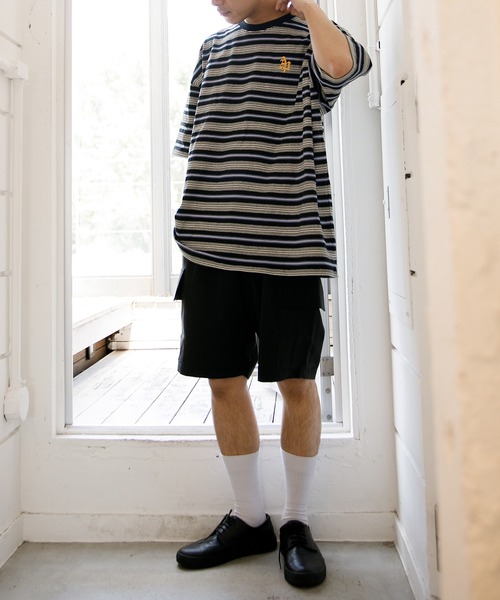 Adoon plain(アドーンプレーン)の「【Adoon plain】カーゴハーフパンツ(カーゴパンツ・メンズ・ブラック/グリーン・SMALL/MEDIUM/LARGE)」の4枚目の写真