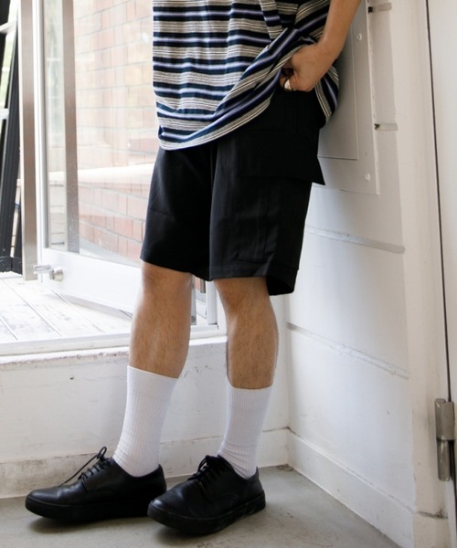 Adoon plain(アドーンプレーン)の「【Adoon plain】カーゴハーフパンツ(カーゴパンツ・メンズ・ブラック/グリーン・SMALL/MEDIUM/LARGE)」の9枚目の写真