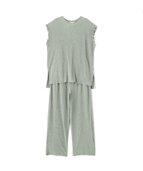 FREE'S MART（フリーズマート）の「楊柳カットソーセットアップ（ワンピース・レディース・ブラック/グレー/ライトグリーン・FREE）」の18枚目の写真