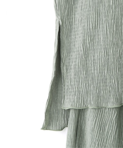 FREE'S MART（フリーズマート）の「楊柳カットソーセットアップ（ワンピース・レディース・ブラック/グレー/ライトグリーン・FREE）」の13枚目の写真