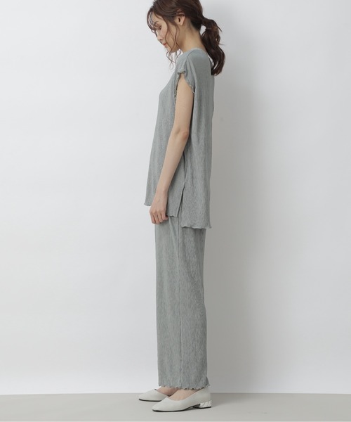 FREE'S MART（フリーズマート）の「楊柳カットソーセットアップ（ワンピース・レディース・ブラック/グレー/ライトグリーン・FREE）」の21枚目の写真