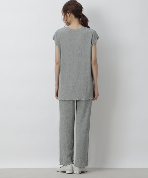 FREE'S MART（フリーズマート）の「楊柳カットソーセットアップ（ワンピース・レディース・ブラック/グレー/ライトグリーン・FREE）」の22枚目の写真