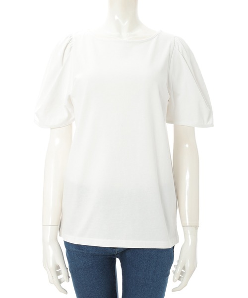 fifth(フィフス)の「タックスリーブTシャツ(Tシャツ/カットソー・レディース・ホワイト/モカ・MEDIUM)」の11枚目の写真