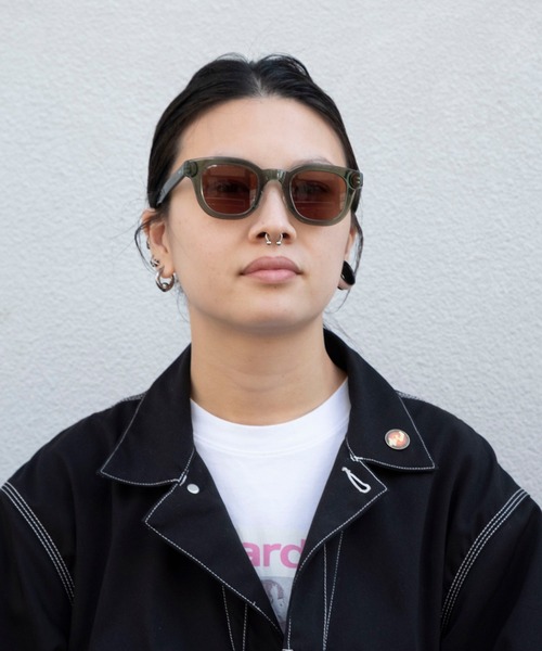 bonjour bonsoir(ボンジュール ボンソワール)の「【bonjour bonsoir】ウェリントン サングラス(サングラス・メンズ・グレー/グリーン/ネイビー/パープル/ピンク・FREE)」の21枚目の写真