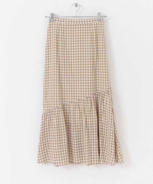 F by ROSSO（エフバイロッソ）の「F by ROSSO　ギンガムチェックマーメイドスカート（スカート・レディース・ベージュ/ネイビー・36/38）」の11枚目の写真