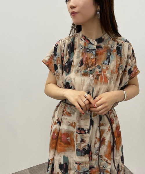 apres jour mignon（アプレジュールミニョン）の「バンドカラーワンピース紐ベルトＳＥＴ【ZOZOTOWN限定アイテム】（ワンピース・レディース・ブラック系その他/オレンジ系その他・X-LARGE/フリー）」の22枚目の写真
