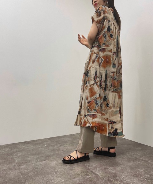 apres jour mignon（アプレジュールミニョン）の「バンドカラーワンピース紐ベルトＳＥＴ【ZOZOTOWN限定アイテム】（ワンピース・レディース・ブラック系その他/オレンジ系その他・X-LARGE/フリー）」の6枚目の写真