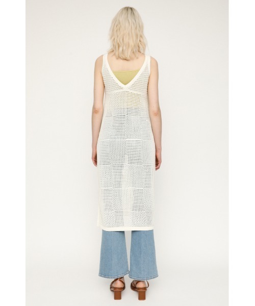 SLY（スライ）の「RUSTIC MG LONG TOPS ミドルゲージ ロング トップス（Tシャツ/カットソー・レディース・アイボリー/ブラウン・FREE）」の6枚目の写真