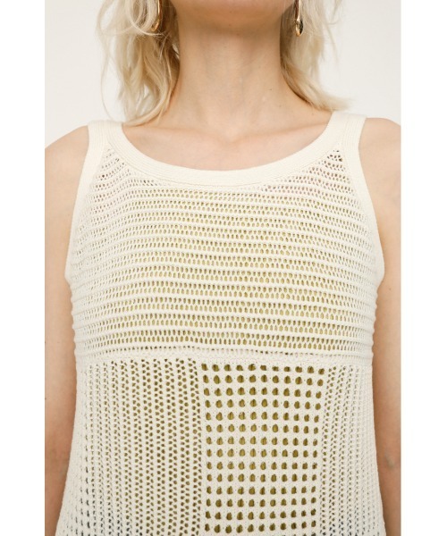 SLY（スライ）の「RUSTIC MG LONG TOPS ミドルゲージ ロング トップス（Tシャツ/カットソー・レディース・アイボリー/ブラウン・FREE）」の7枚目の写真