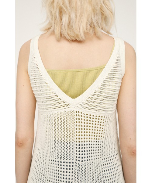 SLY（スライ）の「RUSTIC MG LONG TOPS ミドルゲージ ロング トップス（Tシャツ/カットソー・レディース・アイボリー/ブラウン・FREE）」の8枚目の写真