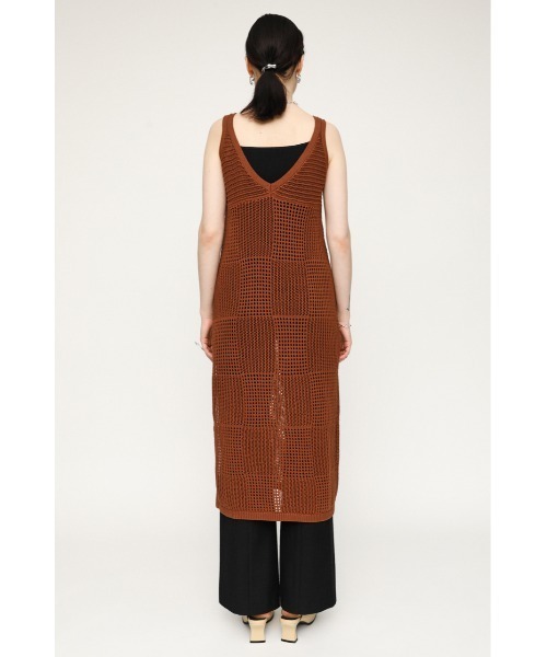 SLY（スライ）の「RUSTIC MG LONG TOPS ミドルゲージ ロング トップス（Tシャツ/カットソー・レディース・アイボリー/ブラウン・FREE）」の15枚目の写真