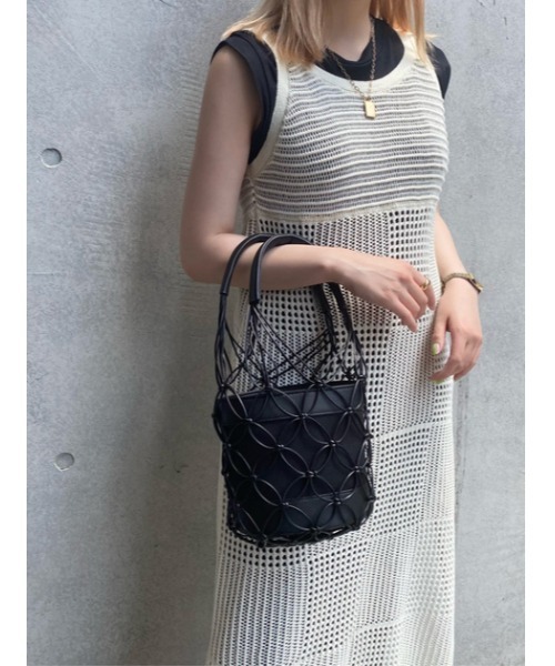 SLY（スライ）の「RUSTIC MG LONG TOPS ミドルゲージ ロング トップス（Tシャツ/カットソー・レディース・アイボリー/ブラウン・FREE）」の19枚目の写真