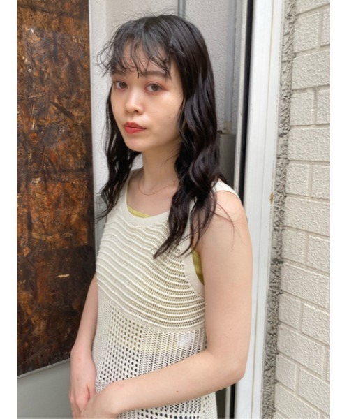 SLY（スライ）の「RUSTIC MG LONG TOPS ミドルゲージ ロング トップス（Tシャツ/カットソー・レディース・アイボリー/ブラウン・FREE）」の22枚目の写真