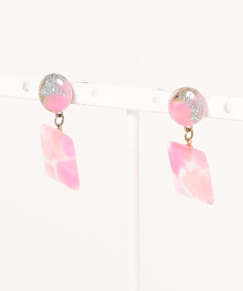 tone(トーン)の「【joesstyle】*Glass Pierce* ペイント小さめピアス(MA)(ピアス(両耳用)・レディース・ピンク・FREE)」の1枚目の写真