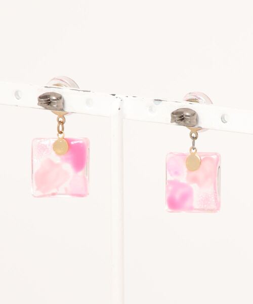 tone(トーン)の「【joesstyle】*Glass Pierce* ペイント小さめピアス(MA)(ピアス(両耳用)・レディース・ピンク・FREE)」の2枚目の写真