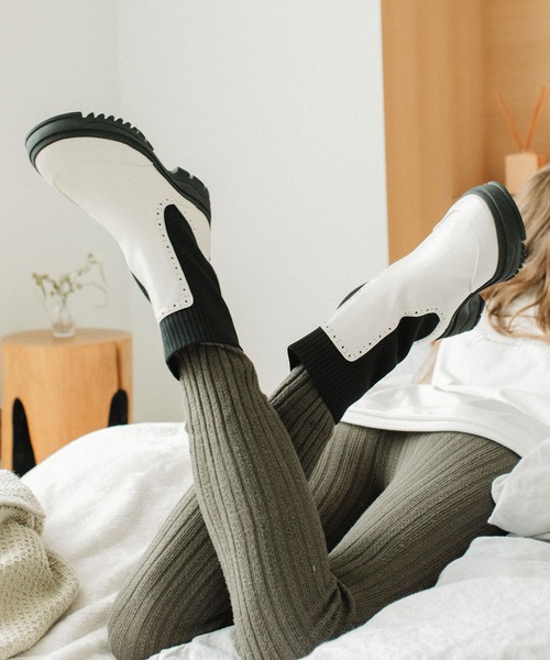 MARECHAL TERRE（マルシャルテル）の「サイドゴアブーツ【レインブーツ使用可】（ブーツ・レディース・ホワイト/ブラック/カーキ/キャメル・22.5cm/23.5cm/24.5cm）」の2枚目の写真