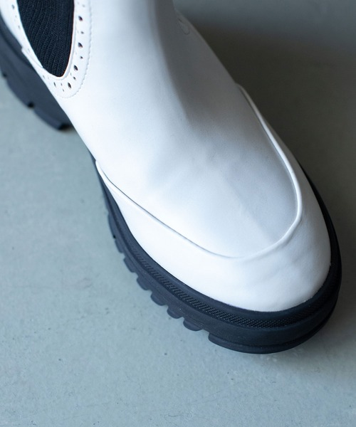 MARECHAL TERRE（マルシャルテル）の「サイドゴアブーツ【レインブーツ使用可】（ブーツ・レディース・ホワイト/ブラック/カーキ/キャメル・22.5cm/23.5cm/24.5cm）」の7枚目の写真