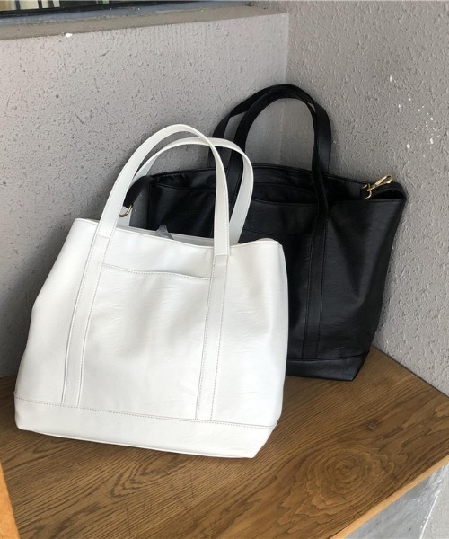 yuue' ( wear )（ユーイ）の「レザートートバッグ（トートバッグ・レディース・ブラック/オフホワイト/グリーン・FREE）」の9枚目の写真