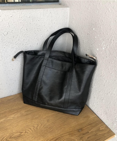 yuue' ( wear )（ユーイ）の「レザートートバッグ（トートバッグ・レディース・ブラック/オフホワイト/グリーン・FREE）」の10枚目の写真