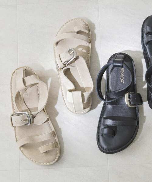 CAMINANDO ベージュ サンダル CAMINANDO(カミナンド) THONG PLATFORM トングプラットホーム