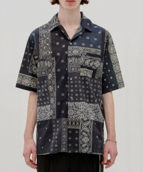 VIVASTUDIO（ビバスタジオ）の「TWO TONE BANDANA SHIRTS（シャツ/ブラウス・メンズ・ブラック/ブルー・MEDIUM/LARGE）」の2枚目の写真